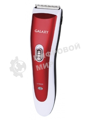 Набор для стрижки Galaxy Line GL 4157, красный с белым, лезвие шириной 40 мм, 45 мин непрер. работы, 2 насадки-расчески, лезвия из высококачественной японской нержавеющей стали, индикатор работы и заряда, эргономичный дизайн