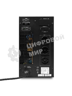 Источник бесперебойного питания PowerMan Online 2000VA черный (Online-Double conversion/LCD Display/USB/Software/RJ11/45,RS-232)