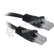 Патч-корд Buro UTP 4 пары cat.5e CCA molded 2м черный RJ-45 (m)-RJ-45 (m)