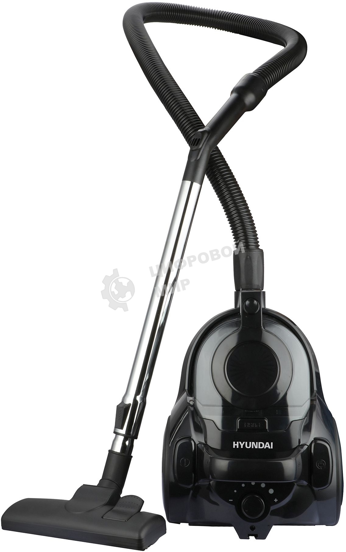 Пылесос Hyundai HYV-C5455 черный, 380/2200 Вт, уборка сухая, пылесборник контейнер 2.5 л