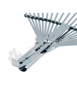 Грабли веерные стальные Palisad, 300-480 мм, 22 плоских зуба, оцинкованные, раздвижные, без черенка