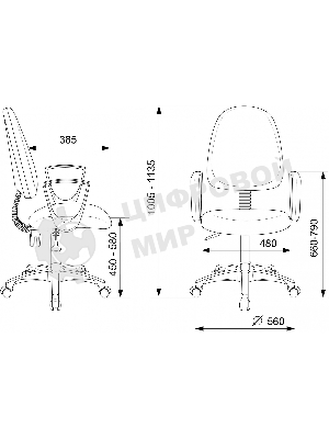 Кресло Бюрократ CH-1300N/3C11 черный, экокожа, 120 кг, механизм качания