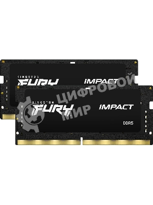 Оперативная память Kingston Fury Impact, DDR5, 32GB (2x16GB), 6000MHz, CL38, SO-DIMM