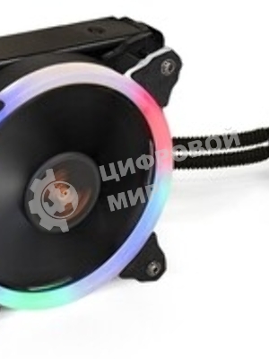 Комплект жидкостного охлаждения ExeGate BlackWater-120V3.PWM.RGb (RGb подсветка, LGA2066/2011/1366/1150/1151/1155/1156/1200/1700/1851/AM4/AM5/FM1/FM2/FM2+/AM2/AM2+/AM3/AM3+, TDP 150W, Fan 120мм 4pin PWM 600-1800RPM Hydro bearing, помпа 3pin 2700RPM, макс. шум 37db, с термопастой, на винтах, черный, Color Box)