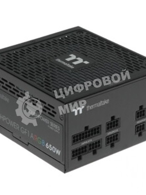 Блок питания Thermaltake Toughpower GF1 ARGb RTL (PS-TPD-0650F3FAGE-1), 650Вт, 80 PLUS Gold, 140мм, модульный, черный
