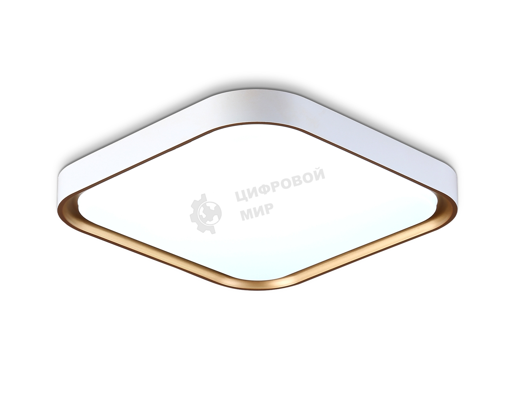 Потолочный светодиодный светильник Ambrella light FZ1253 WH/GD белый/золото 18W 5000K 250*250*60 (Без ПДУ)