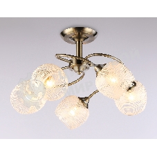 Светильник Ambrella light TR3199/5 SB/CL/FR бронза/прозрачный/белый матовый E27/5 max 40W D600*485