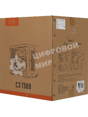 Компьютерный корпус PcCooler C3 T500 WH белый без БП ATX 2xUSB 3.0 1xUSB3.1 audio bott PSU