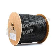 Кабель SkyNet Premium FTP outdoor 4x2x0,51 на тросу, медный, FLUKE TEST, кат.5e, однож., 305 м, на катушке, черный