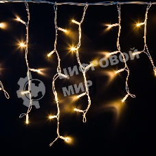 Гирлянда Neon-night Айсикл (бахрома) светодиодный, 4,0 х 0,6 м, белый провод каучук, 230 В, диоды теплый белый, 128 LED