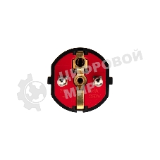 Вилка Евро Rexant прямая с з/к 16А усиленная черная