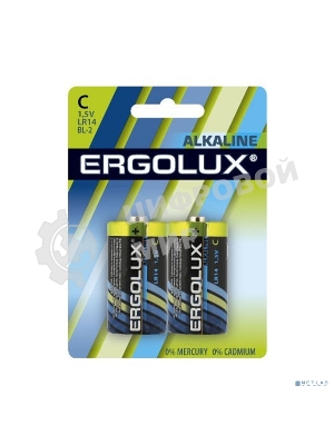 Элемент питания алкалиновый Ergolux LR14 BL-2 LR14 BL-2 1.5В Alkaline (2шт в упаковке)