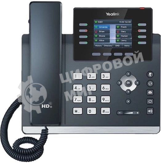 IP-телефон YEALINK SIP-T44W, 12 аккаунтов, 2 порта USB, Wi-Fi, цветной экран 2.8