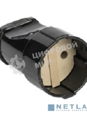 Гнездо штепсельное EKF ASG10-30 б/з черн. 10А 250В EKF PROxima