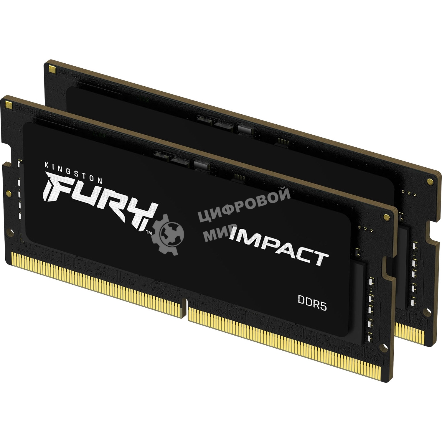 Оперативная память Kingston Fury Impact, DDR5, 32GB (2x16GB), 6000MHz, CL38, ECC SO-DIMM