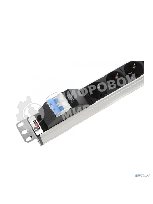 Вертикальный блок розеток Rem-16 с авт. 16А, 25 Shuko, 16A, алюм., 42-48U, шнур 3 м.