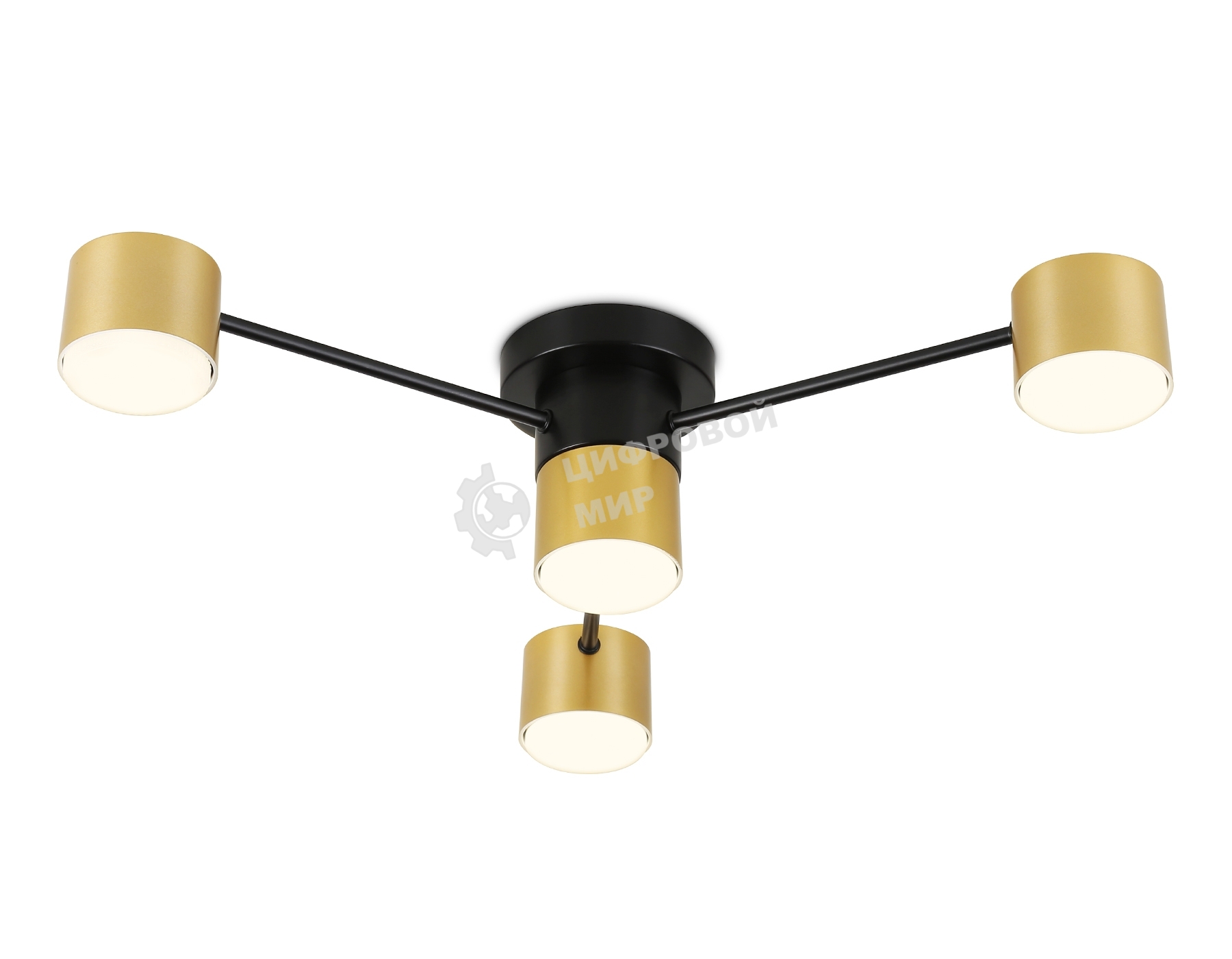 Потолочный светильник Ambrella light FL51722/4 BK/GD черный/золото GX53/4 max 12W 645*135