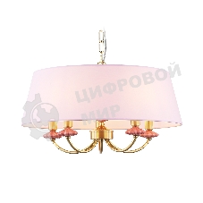 Люстра Ambrella light LH75021/5 GD/PI золото/розовый E14/5 max 40W D550*730
