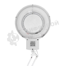 Лупа на струбцине Rexant, круглая, 8D, с подсветкой, белая