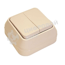 Выключатель 2-кл. Makel ОП 10А IP20 крем