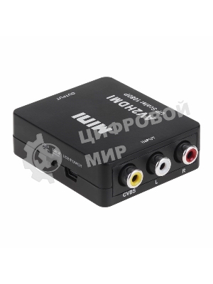 Конвертер Rexant 3 RCA на HDMI пластик, черный