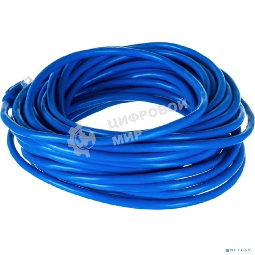 Патч-корд UTP Cablexpert PP12-10M/B cat.5e, 10м, литой, многожильный, синий