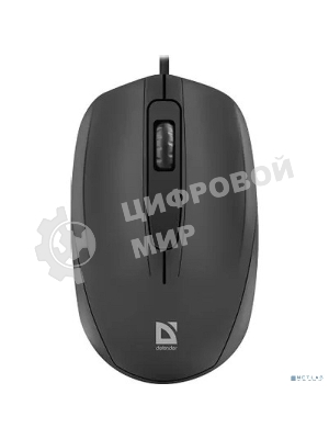 Мышь проводная Defender Alpha MB-507 черный, 1000 dpi, USB, кнопки - 3