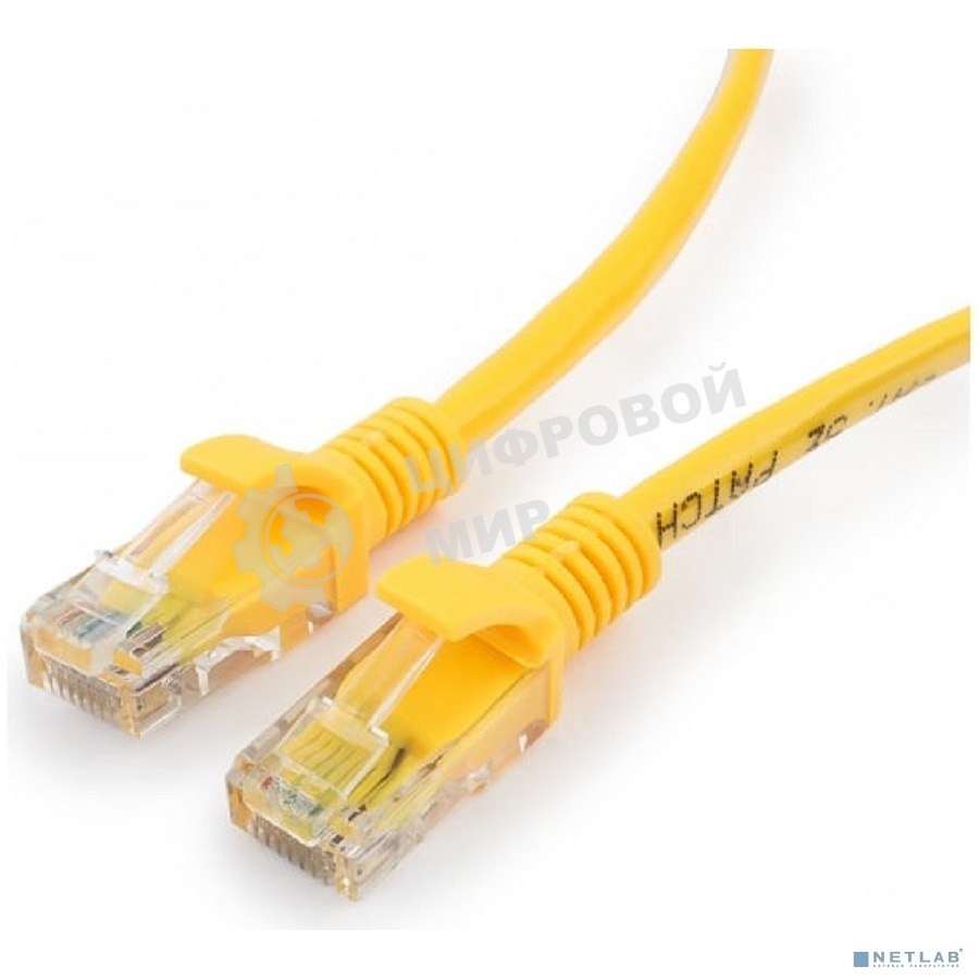 Патч-корд UTP Cablexpert PP12-15M/Y cat.5e, 15м, литой, многожильный, желтый
