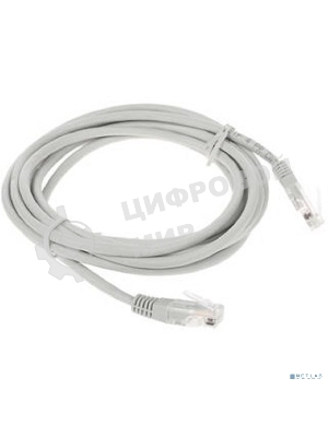 Патч-корд медный UTP Cablexpert PP10-3M cat.5e, 3м, литой, многожильный, серый