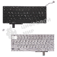 Клавиатура для ноутбука Macbook A1297 черная, большой Enter