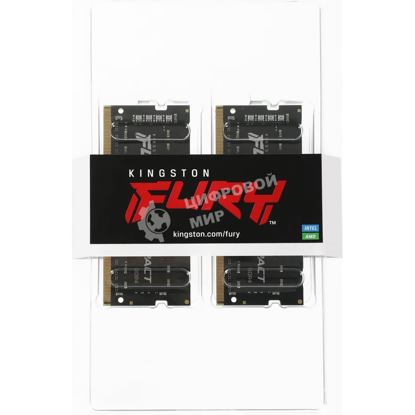 Оперативная память Kingston Fury Impact, DDR5, 32GB (2x16GB), 6000MHz, CL38, ECC SO-DIMM