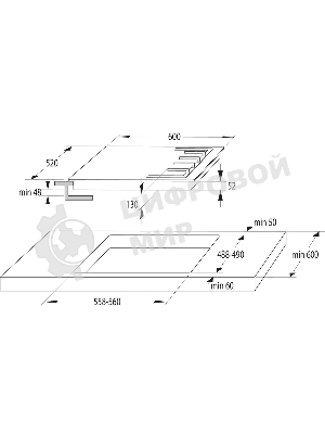 Газовая варочная панель Gorenje GW641EXB черный