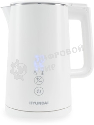 Чайник электрический Hyundai HYK-S5502 1 л, 1200 Вт, титан/титановый корпус: металл