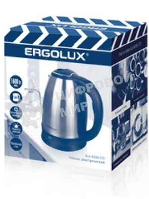 Чайник электрический Ergolux ELX-KS05-C72 ПРОМО18 1.8 л, 1600 Вт, нержавеющая сталь