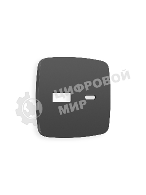 Лицевая панель OMEGA (Графит Мягкое касание) для розетки 2USB тип A+C QUANT OP9110