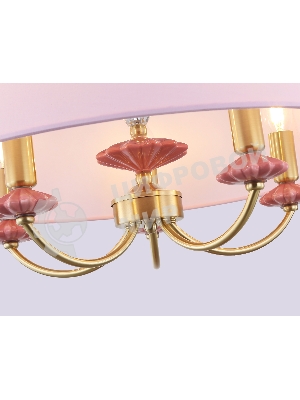 Люстра Ambrella light LH75021/5 GD/PI золото/розовый E14/5 max 40W D550*730