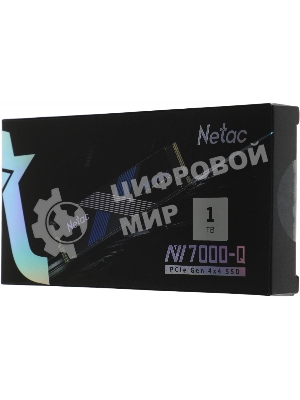 Накопитель SSD Netac NV7000-Q, 1Tb, M.2 2280, PCIe 4.0 x4, NVMe, R/W 7100/6200, с радиатором