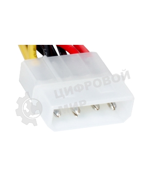 Кабель питания 2xSATA (от разъема Molex (IDE) блока питания), 15 см ExeGate