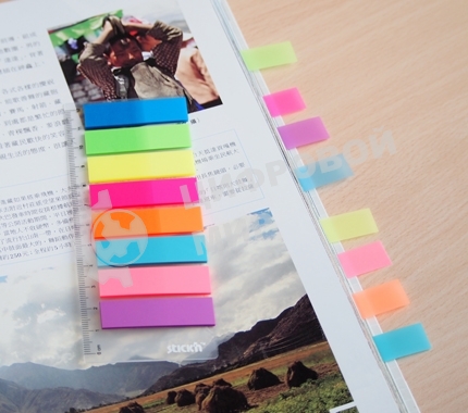 Закладки самоклеящиеся, индексы пластиковые Stick`n 21401 8x45мм, 8 цветов в упаковке, 20 листов, европодвес