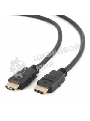 Кабель Cablexpert HDMI CC-HDMI4-0.5M, 19M/19M, v2.0, медь, позол.разъемы, экран, 0.5м, черный, пак