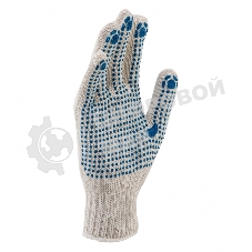 Перчатки трикотажные Сибртех, с ПВХ точкой, 7 класс