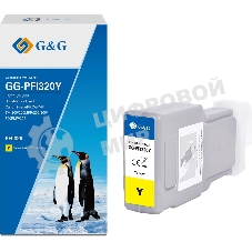 Картридж струйный G&G GG-PFI320Y (PFI-320Y) желтый (300 мл) для Canon imagePROGRAF TM-200/200MFP/205/300/300MFP/305