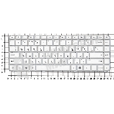 Клавиатура для ноутбука HP Pavilion G4-2000 белый без рамки
