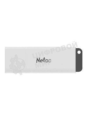 Флешка USB Netac U185 (NT03U185N-016G-20WH), 16Gb, USB 2.0, R/W 25/10, белый/серый