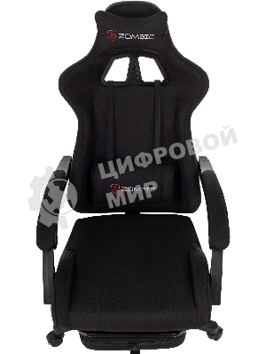 Кресло Zombie Shadow черный, экокожа, 120 кг, механизм качания, подставка для ног