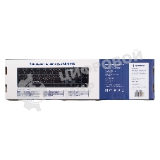 Проводная клавиатура Gembird KB-8460, полноразмерная, 103кл+5 доп, 12Fn, ножничная, тихая, 1.5м, черная