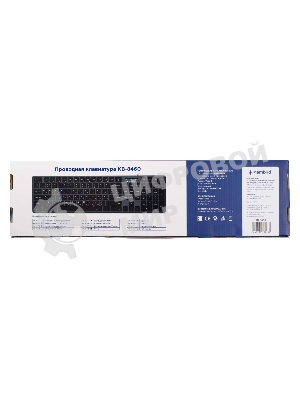 Проводная клавиатура Gembird KB-8460, полноразмерная, 103кл+5 доп, 12Fn, ножничная, тихая, 1.5м, черная