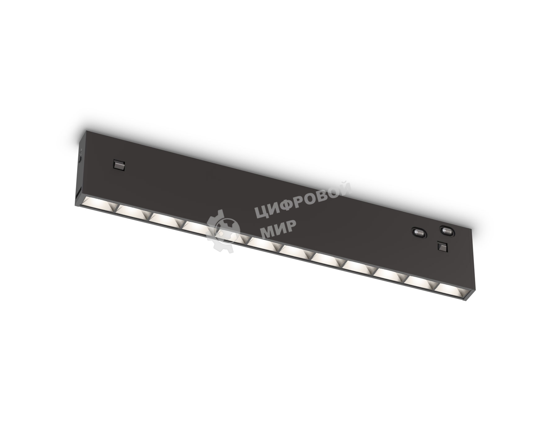 Трековый светильник GL2335 BK черный IP20 10W 3CCT 3000/4200/6400K 48V 200*10*37