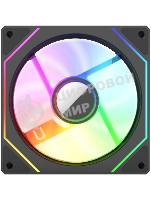 Вентилятор для корпуса Bloody CF-11 LCD ARGb 120х120x25 черный 4-pin 32дБ (упак.:1шт) (CF-11-ARGb120-BK) Ret