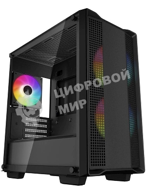 Компьютерный корпус DeepCool CC360 ARGb (R-CC360-BKAPM3-G-1) (mATX, без БП, 2xUSB, с окном)
